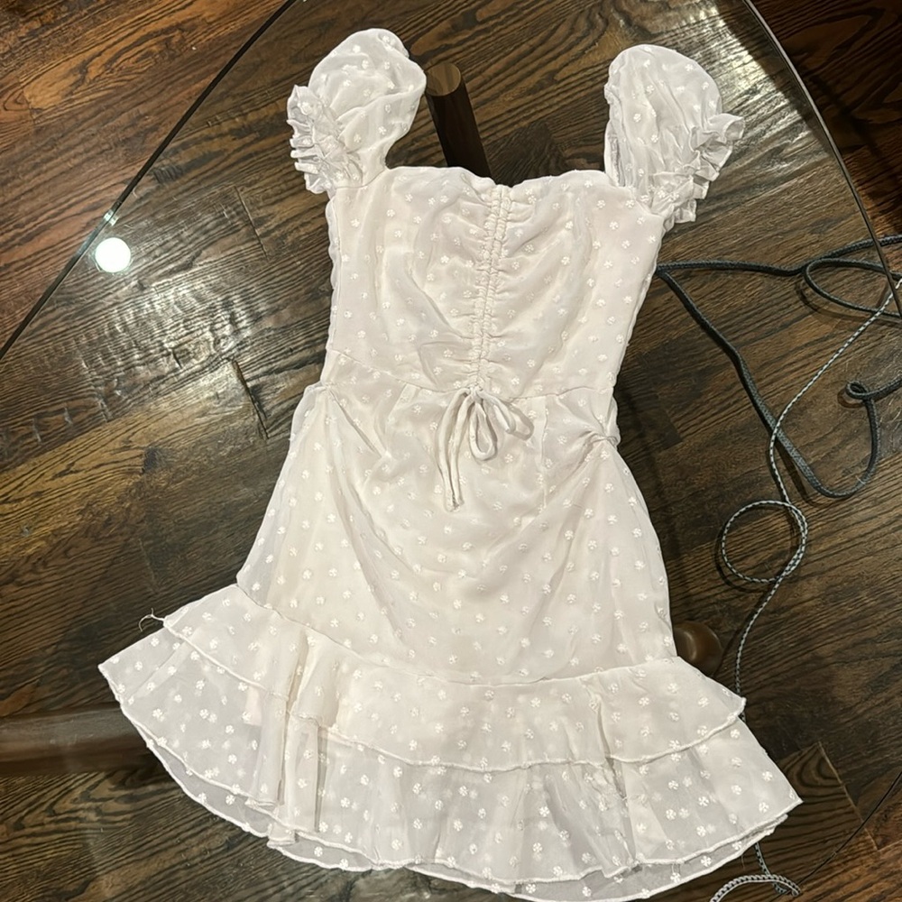 White mini dress